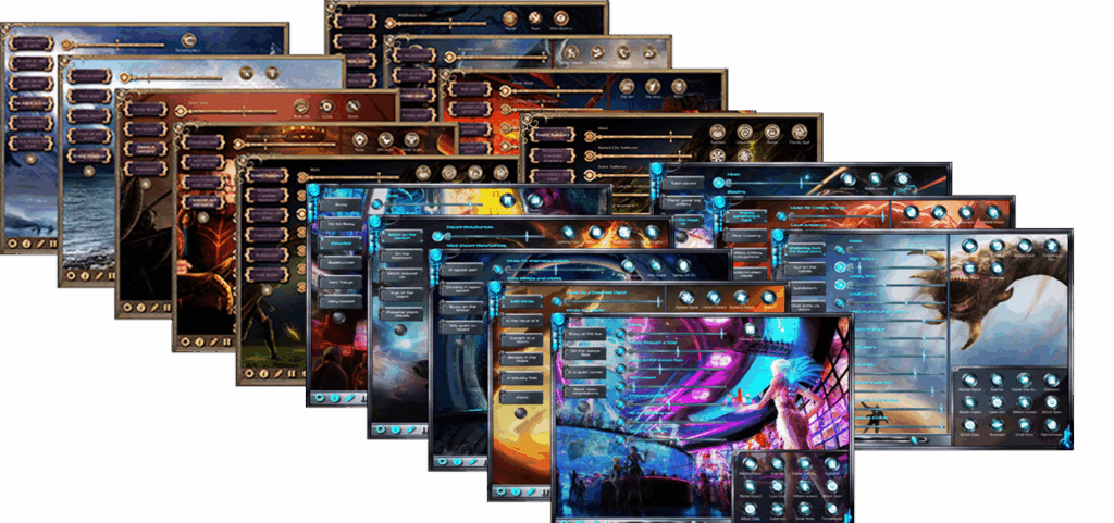 A collection of just some dozens of the SoundSets available in Syrinscape