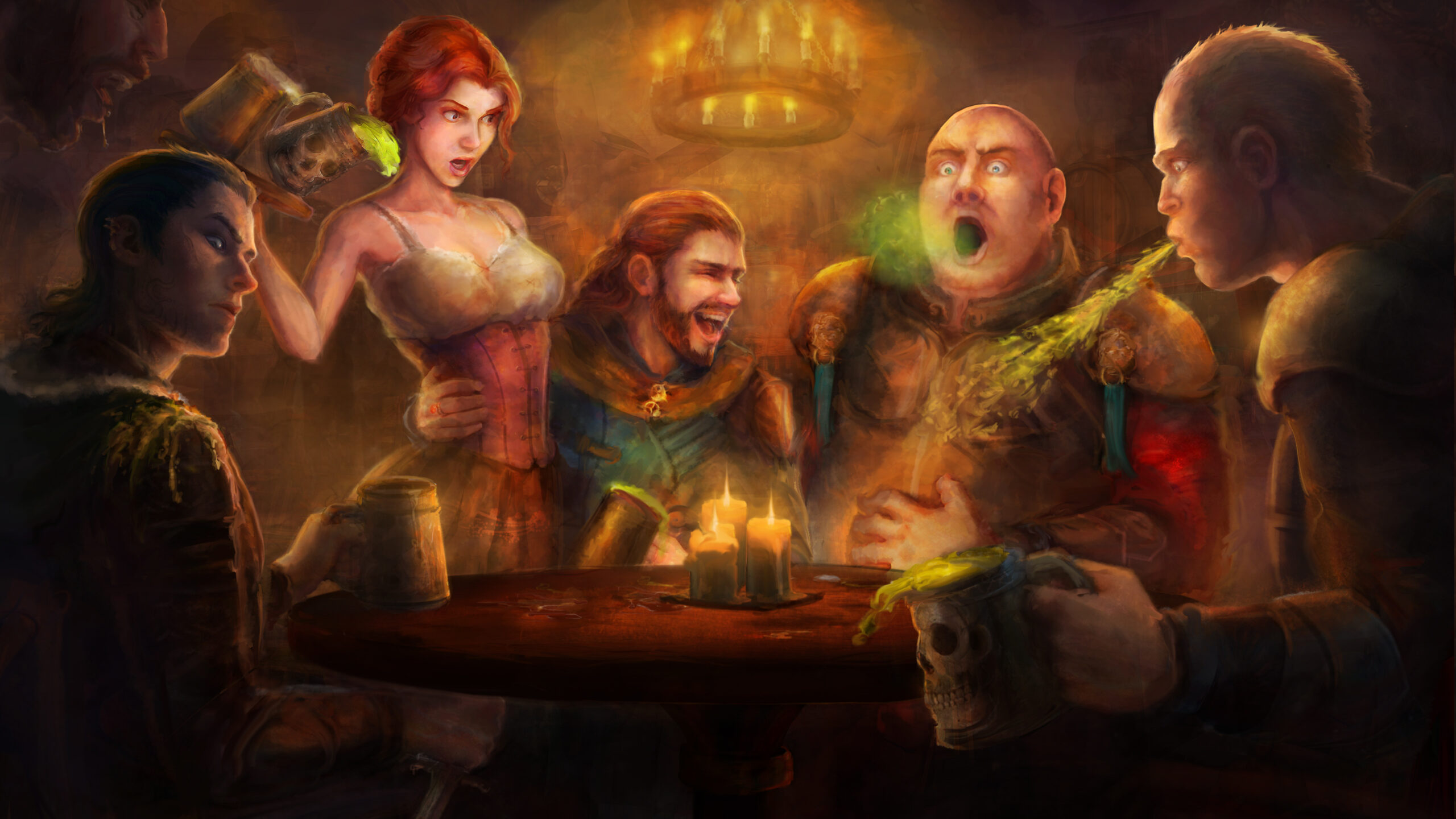 Friends being debaucherous 