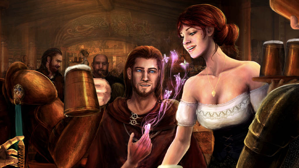 A shy sorcerer conjuring  magical butterflies for their crush